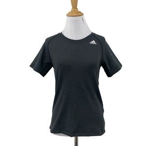 Adidas Aeroready T Shirt Womens XS Extra Small Black Short Sleeve Training Tee